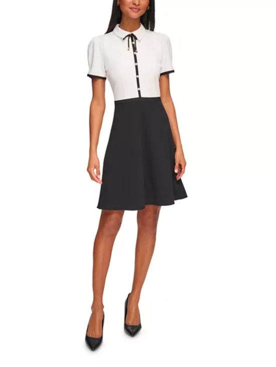 Karl Lagerfeld Dresses & Skirts - Karl Lagerfeld Paris Black and White A-Line Skirt Dress Size 2